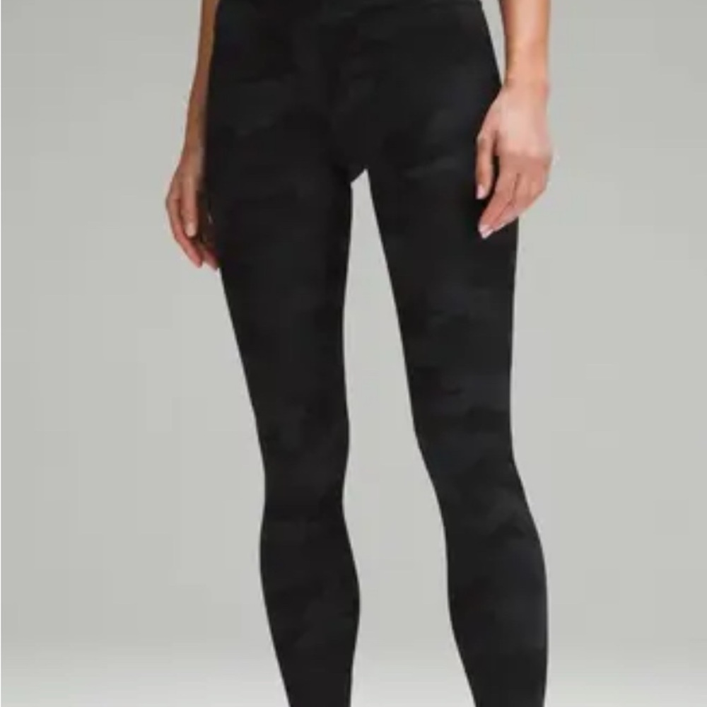 Lululemon Athletica Black Camo Leggings